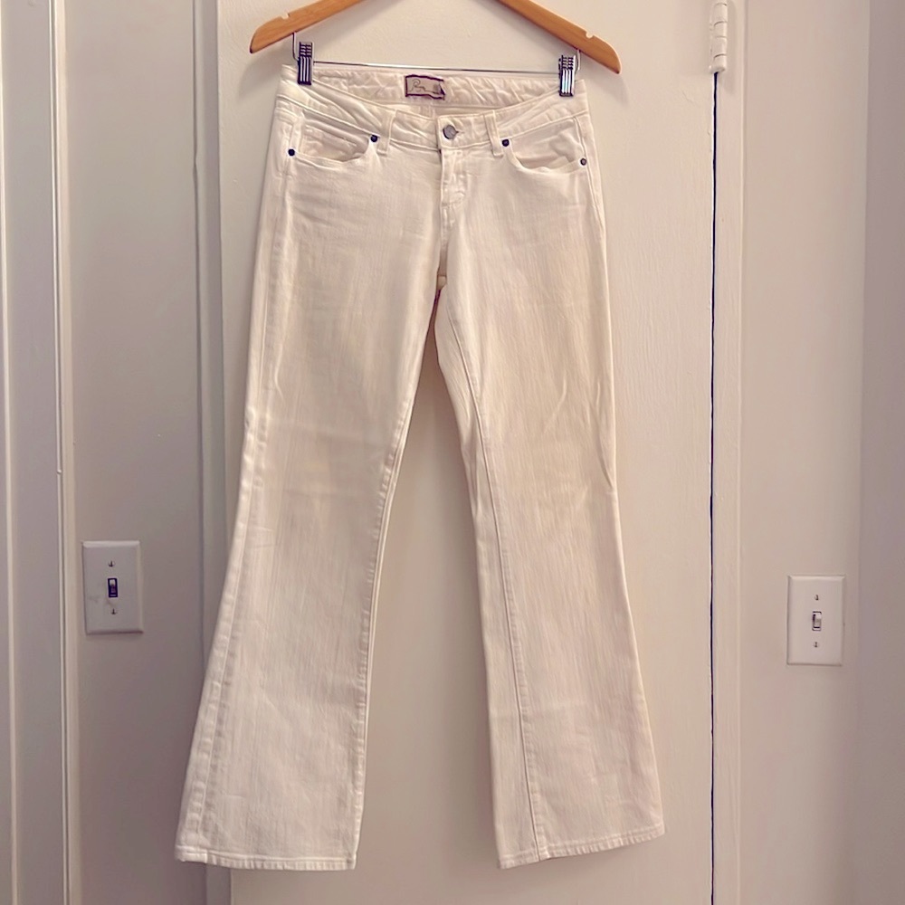 Paige bright white jeans size 26